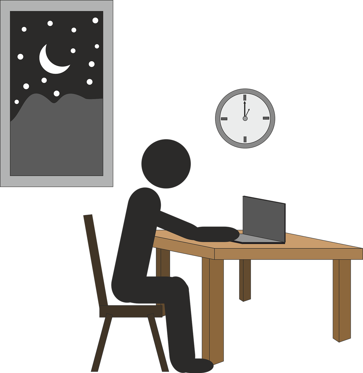 Work Overtime Over Night Stress  - ambadysasi / Pixabay
